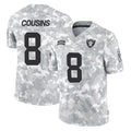 Cooneas LV.Raiders #8 Kirk Cousins Player Arctic Camo Salute To Service Limited Game Stitched Jerseys