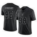 Cooneas LV.Raiders #98 Maxx Crosby Player Black Reflective Limited Game Stitched Jerseys