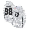 Cooneas LV.Raiders #98 Maxx Crosby Player Salute to Service Hoodies Stitched Jerseys