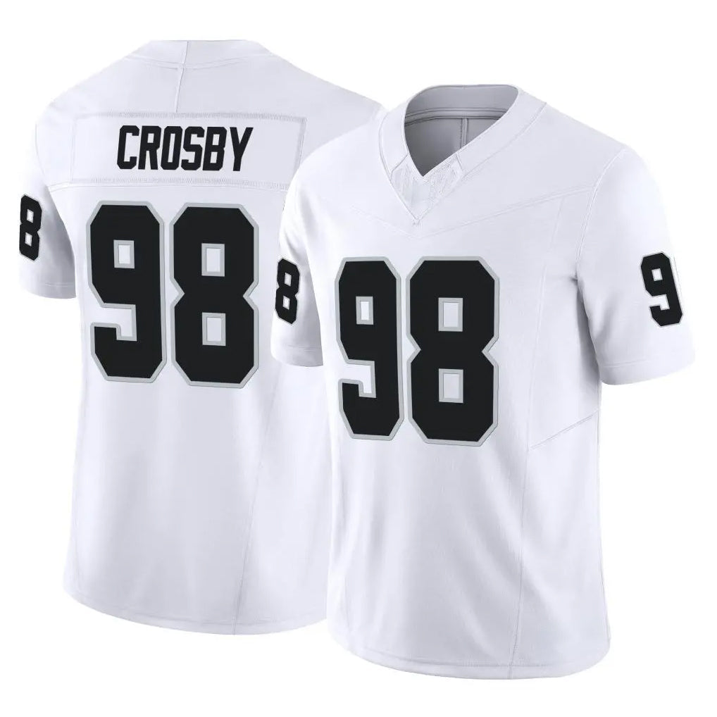 Cooneas LV.Raiders #98 Maxx Crosby Player White Limited Vapor F.U.S.E. Home Game Stitched Jerseys