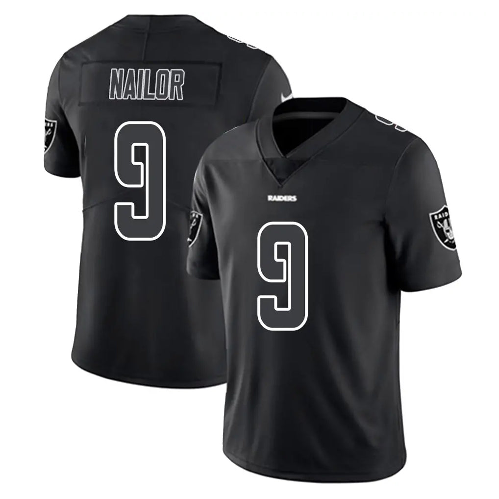 Cooneas LV.Raiders #9 Jalen Nailor Player Black Limited Black Impact Home Game Stitched Jerseys