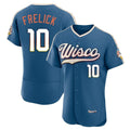 Cooneas M.Brewers #10 Sal Frelick Player Blue 2026 City Connect Home Limited Elite Stitched Jerseys