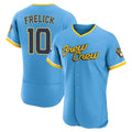 Cooneas M.Brewers #10 Sal Frelick Player Light Blue City Connect Home Limited Elite Stitched Jerseys