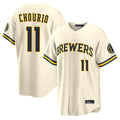 Cooneas M.Brewers #11 Jackson Chourio Player Cream Home Limited Stitched Jerseys