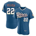 Cooneas M.Brewers #22 Christian Yelich Player Blue 2026 City Connect Home Limited Elite Stitched Jerseys
