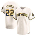 Cooneas M.Brewers #22 Christian Yelich Player Cream Home Limited Game Stitched Jerseys