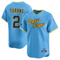 Cooneas M.Brewers #2 Brice Turang Player Light Blue City Connect Home Limited Stitched Jerseys