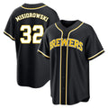 Cooneas M.Brewers #32 Jacob Misiorowski Player Black Fashion Out Home Game Stitched Jerseys