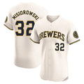 Cooneas M.Brewers #32 Jacob Misiorowski Player Cream Home Limited Elite Stitched Jerseys