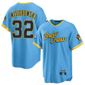 Cooneas M.Brewers #32 Jacob Misiorowski Player Light Blue City Connect Home Game Stitched Jerseys