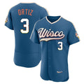 Cooneas M.Brewers #3 Joey Ortiz Player Blue 2026 City Connect Home Limited Elite Stitched Jerseys