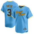 Cooneas M.Brewers #3 Joey Ortiz Player Light Blue City Connect Home Limited Stitched Jerseys