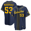 Cooneas M.Brewers #53 Brandon Woodruff Player Navy Home Stadium Game Stitched Jerseys