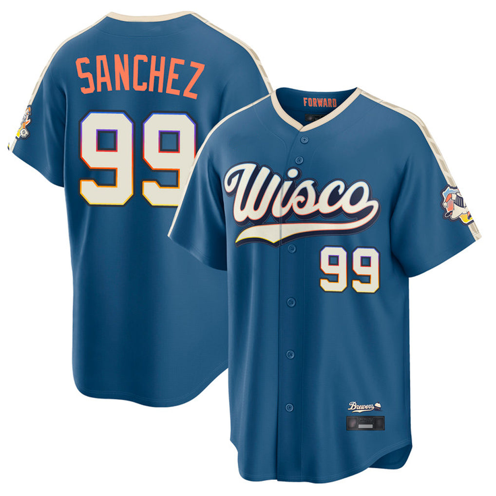 Cooneas M.Brewers #99 Gary Sanchez Player Blue 2026 City Connect Home Game Stitched Jerseys
