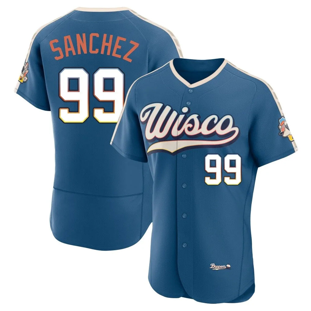 Cooneas M.Brewers #99 Gary Sanchez Player Blue 2026 City Connect Home Limited Elite Stitched Jerseys