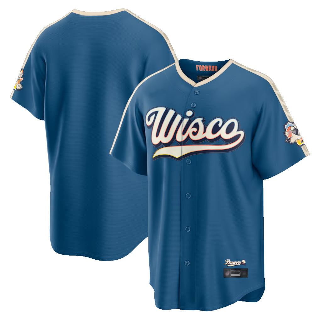 Cooneas M.Brewers Blank Player Blue 2026 City Connect Home Game Stitched Jerseys
