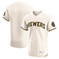 Cooneas M.Brewers Blank Player Cream Home Limited Elite Stitched Jerseys
