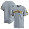 Cooneas M.Brewers Blank Player Gray Home Limited Stitched Jerseys