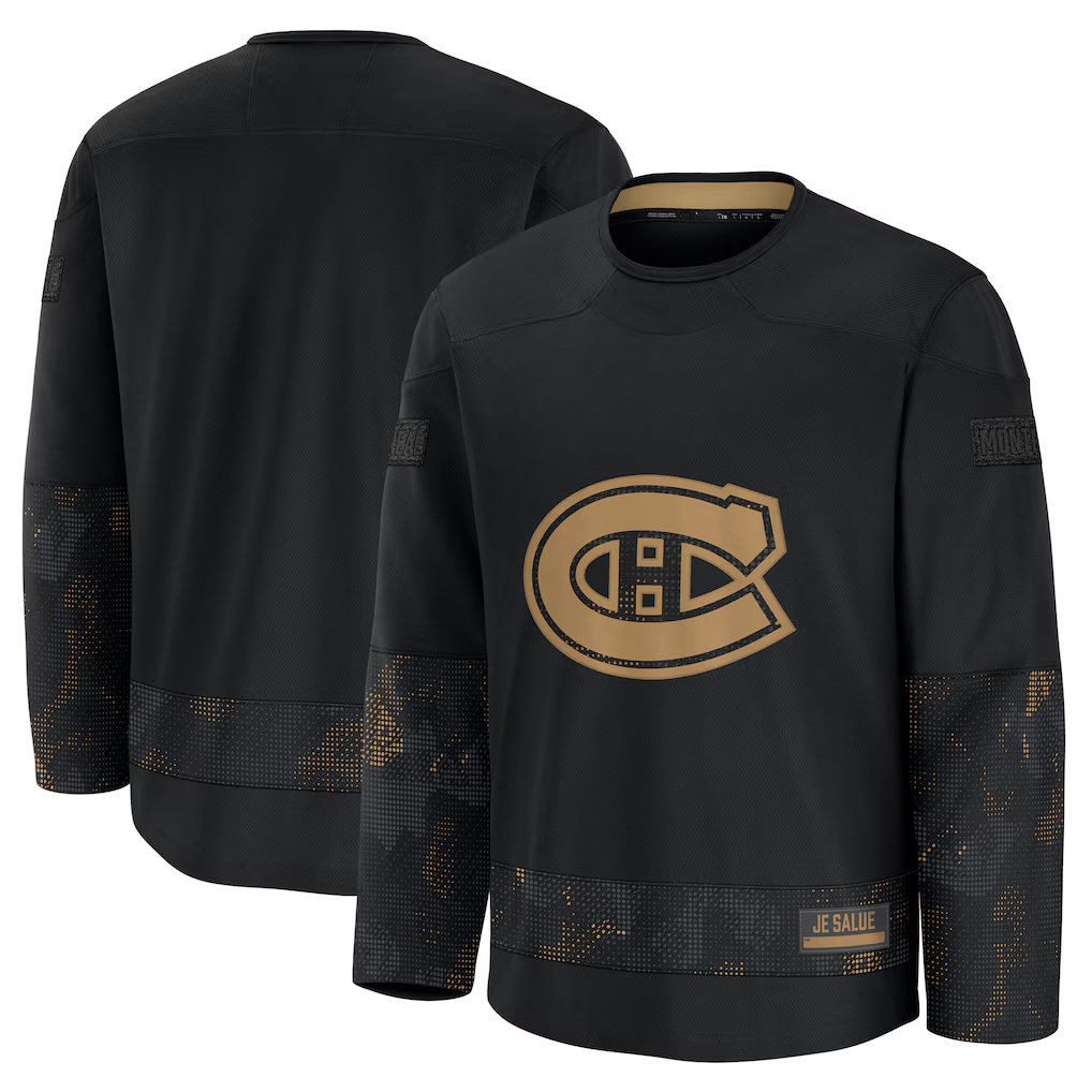 Cooneas M.Canadiens Black 2024 Military Appreciation Practice Jerseys