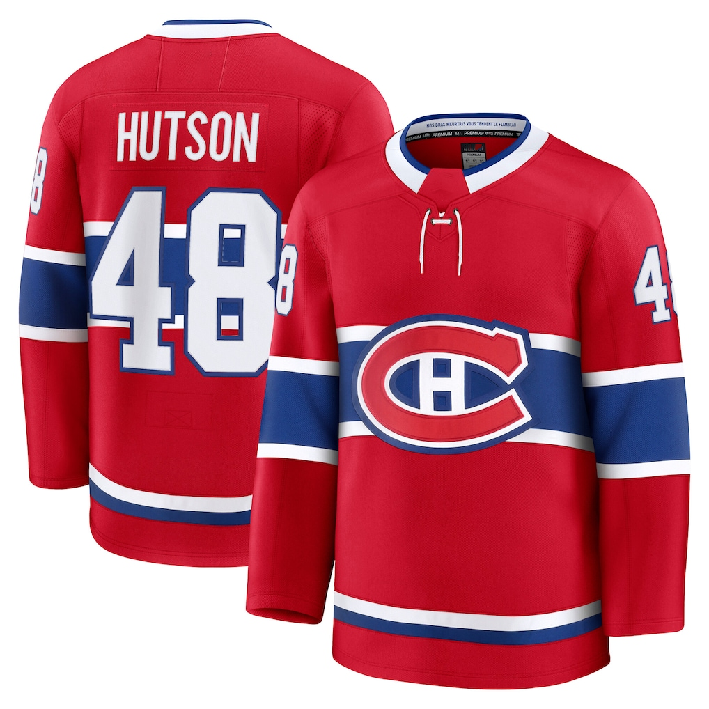 Cooneas M.Canadiens #48 Lane Hutson Red Home Premium Jerseys