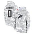 Cooneas M.Dolphins #0 Ollie Gordon II Player Arctic Camo Salute to Service Hoodies Limited Game Stitched Jerseys