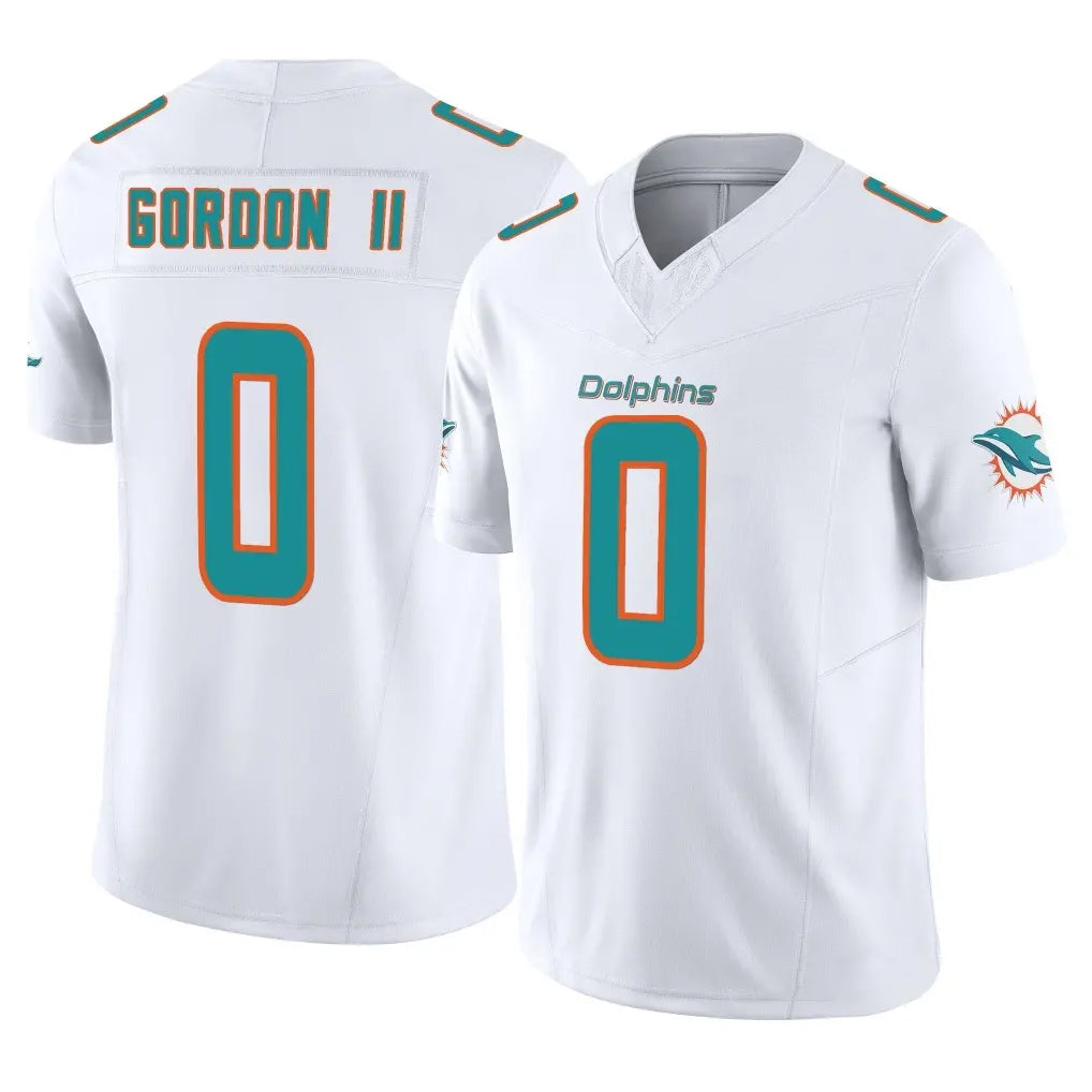 Cooneas M.Dolphins #0 Ollie Gordon II Player White Limited Vapor F.U.S.E. Home Game Stitched Jerseys
