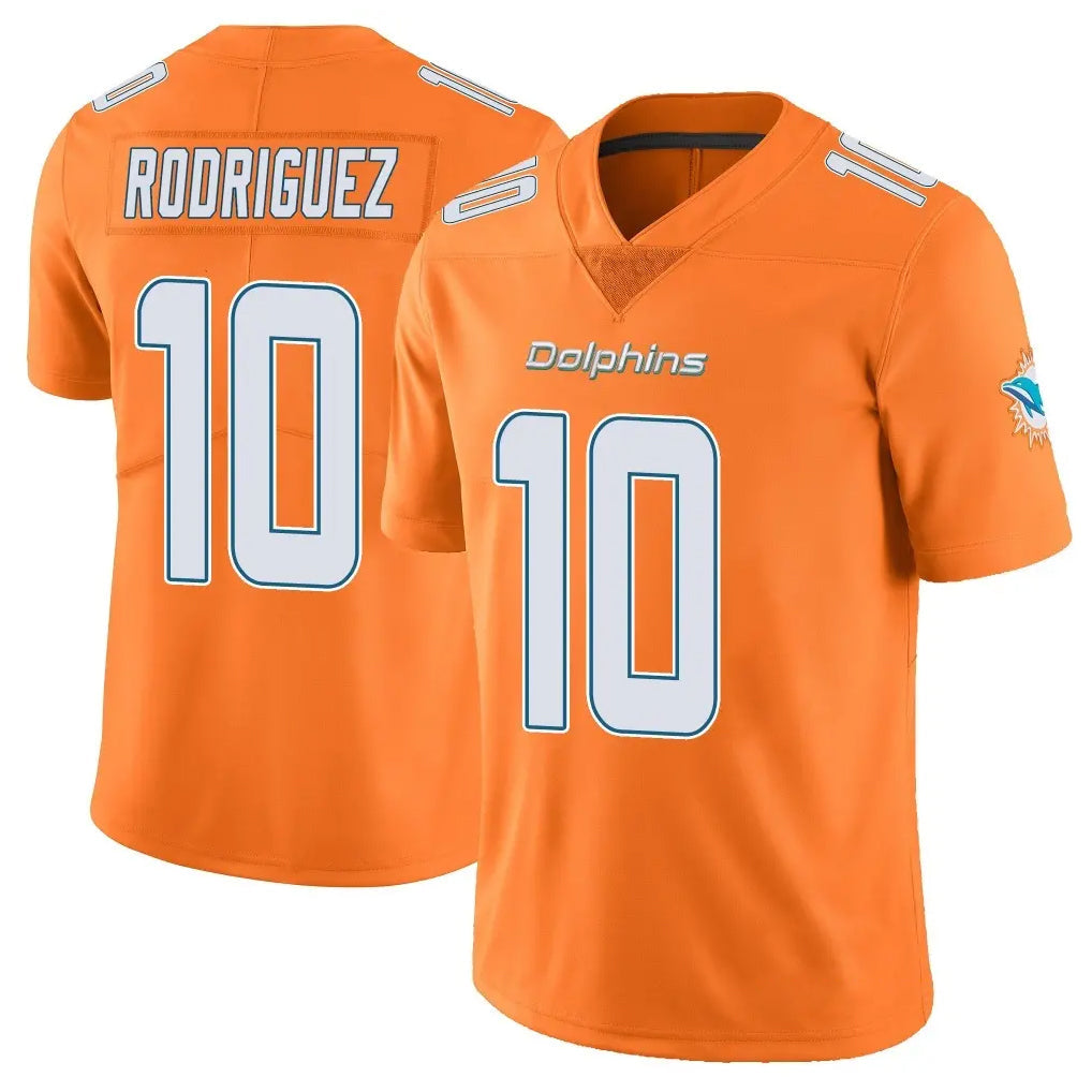 Cooneas M.Dolphins #10 Jacob Rodriguez Player Orange Limited Home Game Stitched Jerseys