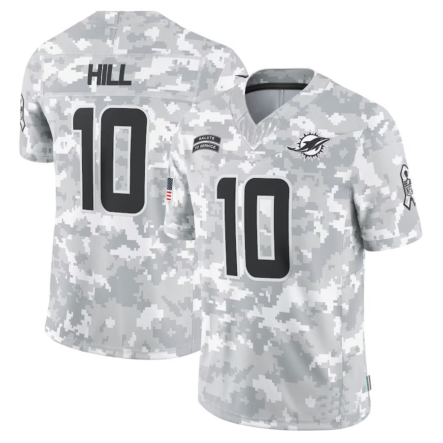 Cooneas M.Dolphins #10 Tyreek Hill Player Arctic Camo Salute to Service Limited Stitched Jerseys
