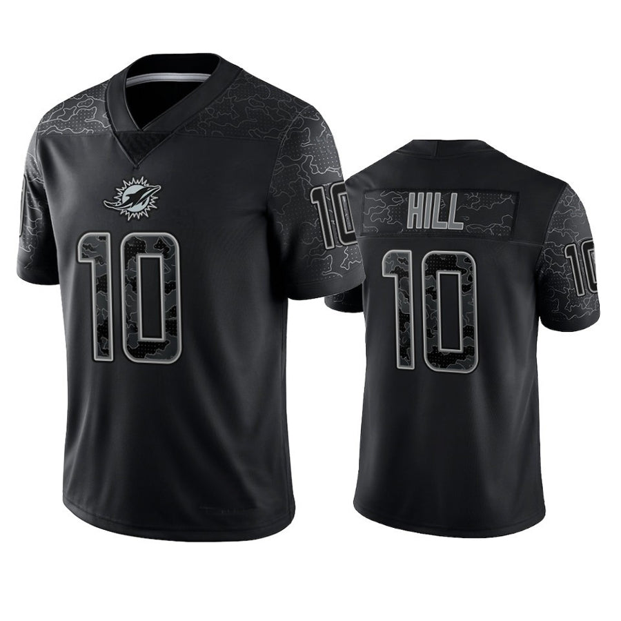 Cooneas M.Dolphins #10 Tyreek Hill Player Black RFLCTV Limited Stitched Jerseys