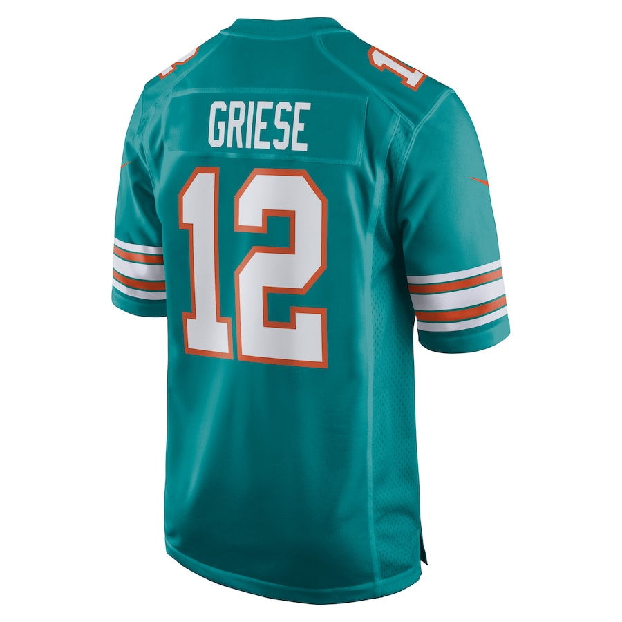 Cooneas M.Dolphins #12 Bob Griese Player Aqua Home Game Stitched Jerseys