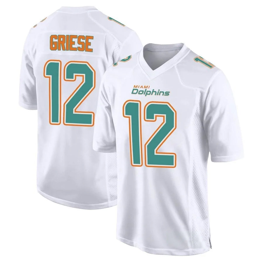 Cooneas M.Dolphins #12 Bob Griese Player White Fashion Game Stitched Jerseys