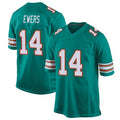 Cooneas M.Dolphins #14 Quinn Ewers Player Aqua Game Stitched Jerseys