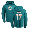 Cooneas M.Dolphins #17 Trey Moore Player Aqua LOGO Pullover Hoodies Limited Stitched Jerseys