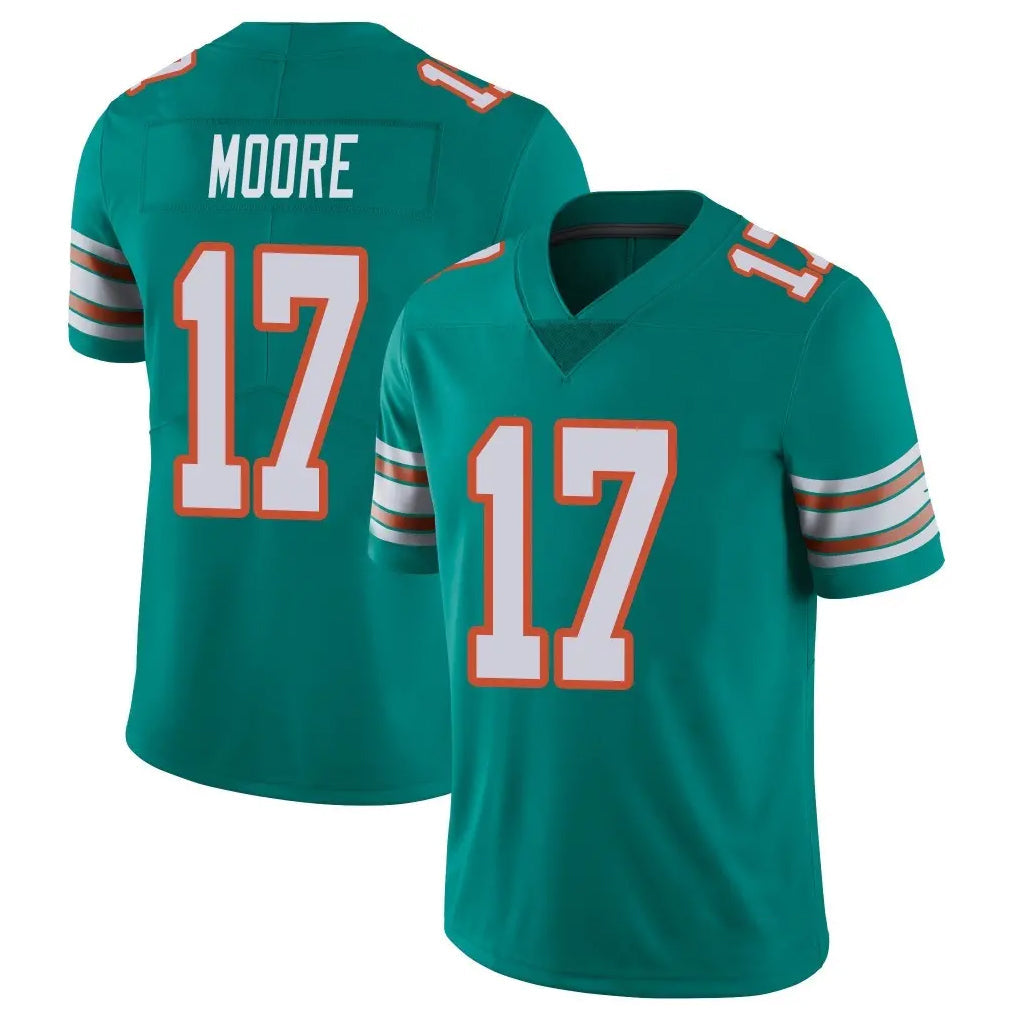 Cooneas M.Dolphins #17 Trey Moore Player Aqua Limited Alternate Vapor Untouchable Home Game Stitched Jerseys