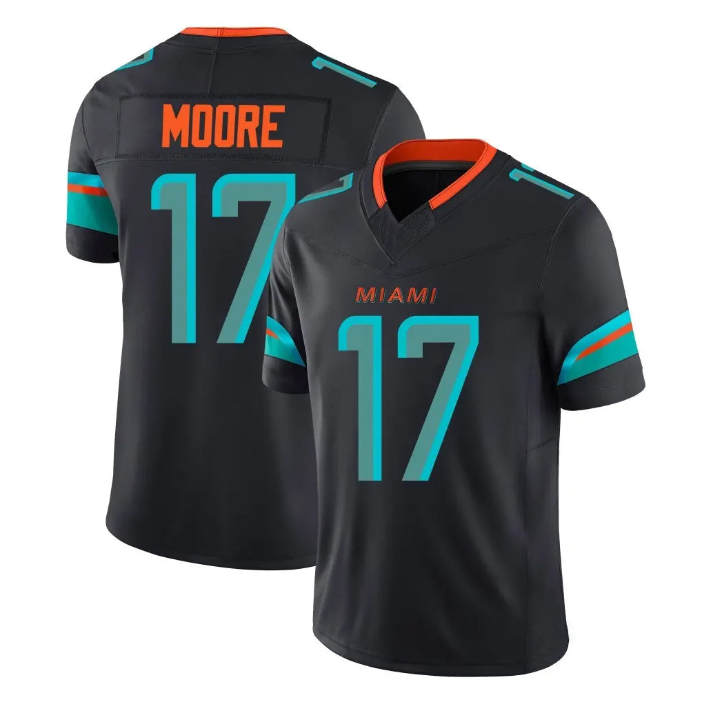 Cooneas M.Dolphins #17 Trey Moore Player Black Limited Pitch Rivalries Collection Home Game Stitched Jerseys