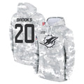 Cooneas M.Dolphins #20 Jordyn Brooks Player Arctic Camo Salute to Service Hoodies Limited Game Stitched Jerseys