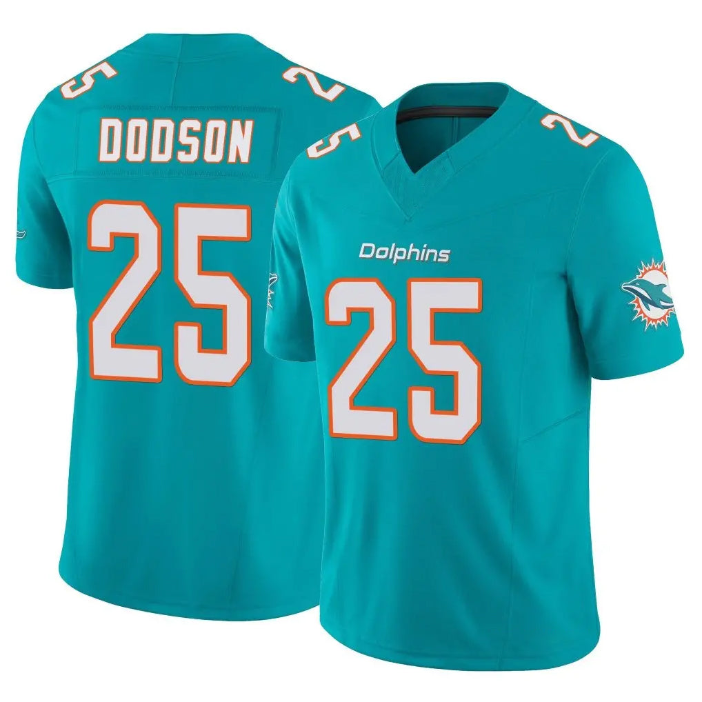 Cooneas M.Dolphins #25 Tyrel Dodson Player Aqua Limited Vapor F.U.S.E. Home Game Stitched Jerseys