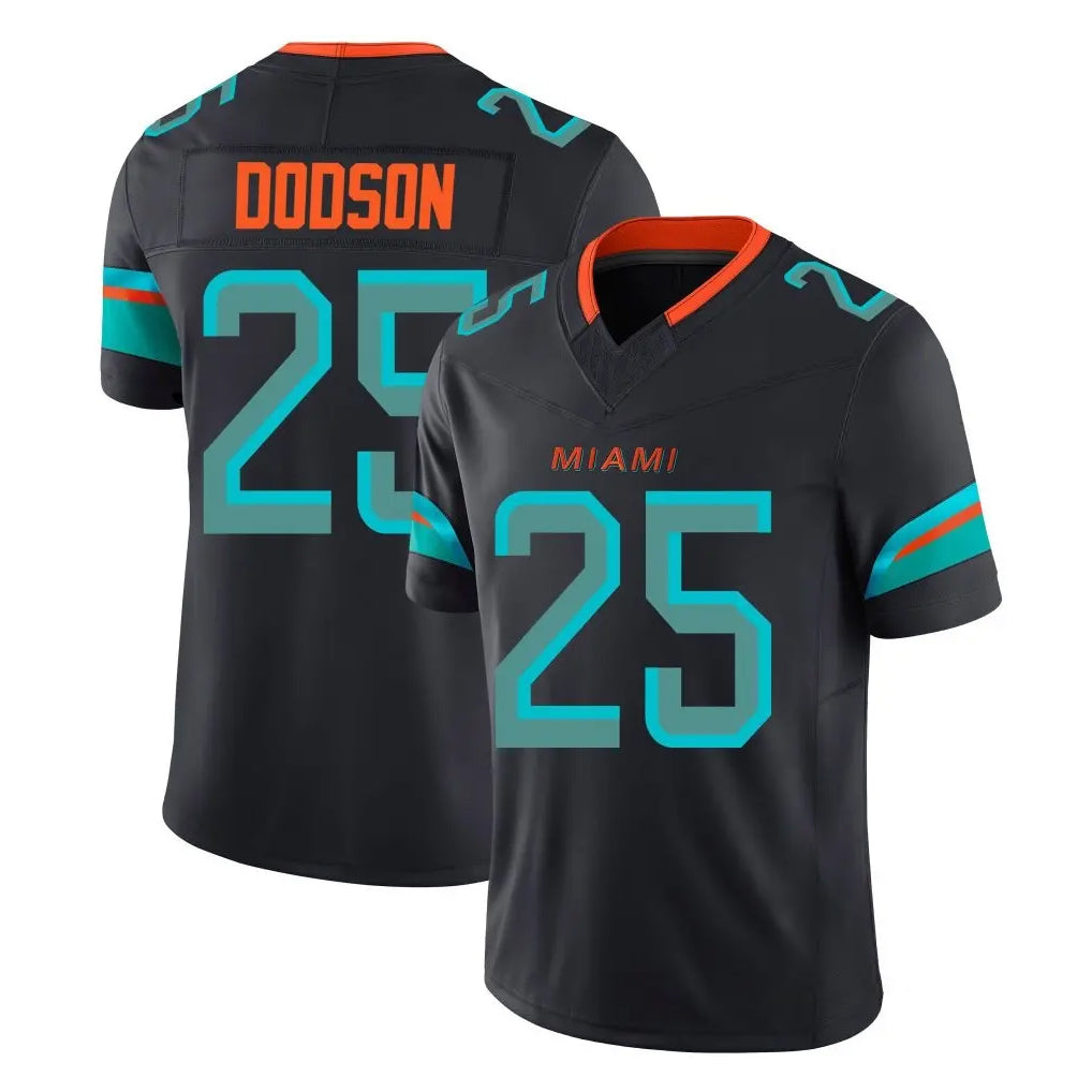 Cooneas M.Dolphins #25 Tyrel Dodson Player Black Limited Pitch Rivalries Collection Home Game Stitched Jerseys