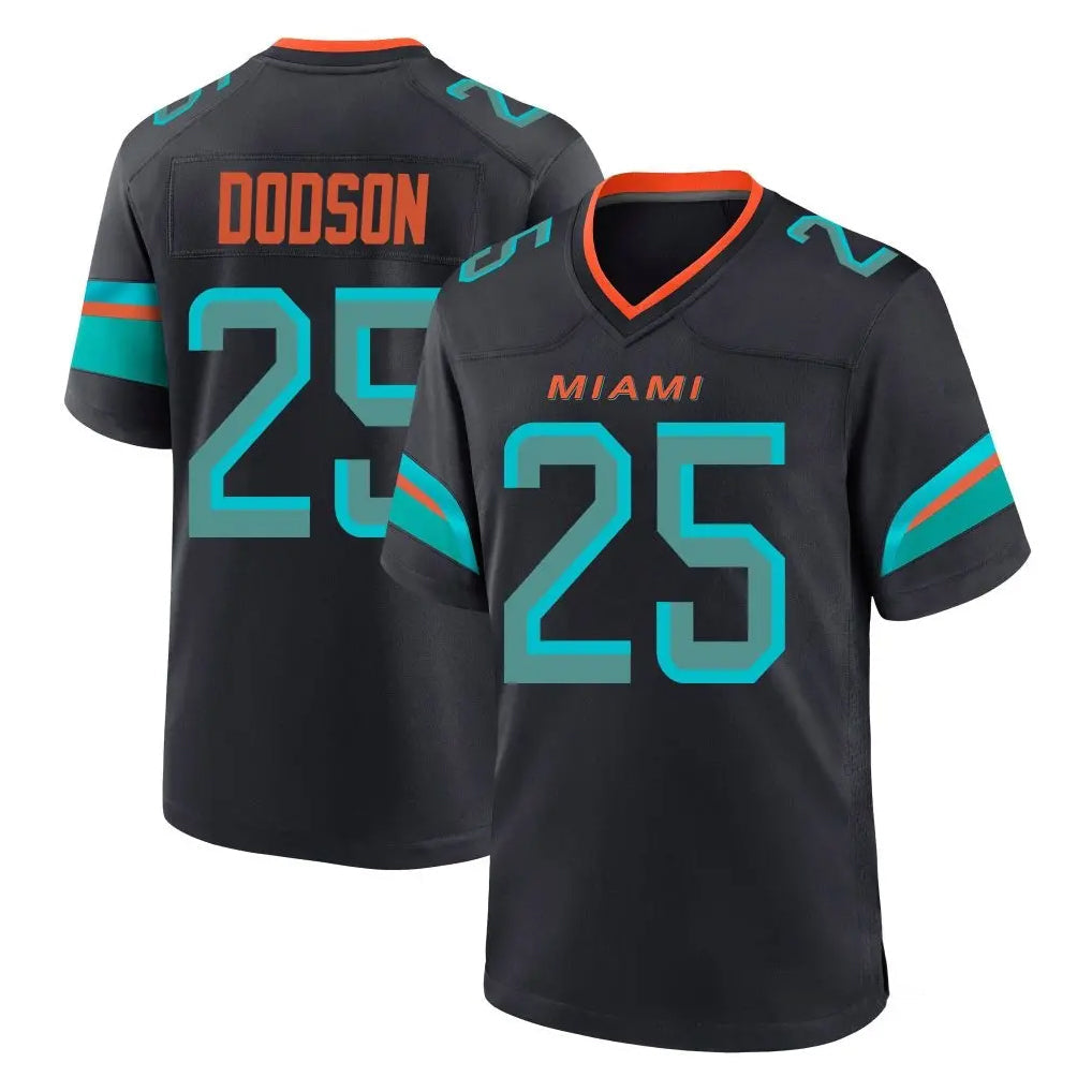 Cooneas M.Dolphins #25 Tyrel Dodson Player Black Pitch Rivalries Collection Home Game Stitched Jerseys