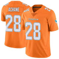 Cooneas M.Dolphins #28 De??£¤Von Achane Player Orange Vapor Limited Stitched Jerseys
