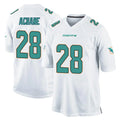 Cooneas M.Dolphins #28 De'Von Achane Player White Home Game Stitched Jerseys
