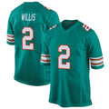Cooneas M.Dolphins #2 Malik Willis Player Aqua Alternate Home Game Stitched Jerseys