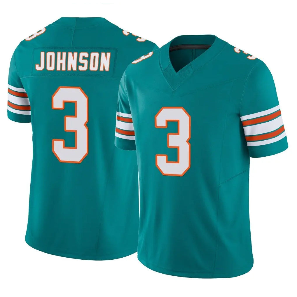 Cooneas M.Dolphins #3 Chris Johnson Player Aqua Limited Alternate Vapor F.U.S.E. Home Game Stitched Jerseys