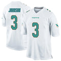 Cooneas M.Dolphins #3 Chris Johnson Player White Home Game Stitched Jerseys