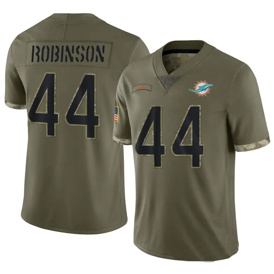 Cooneas M.Dolphins #44 Chop Robinson Player Salute To Service Olive Stitched Jerseys