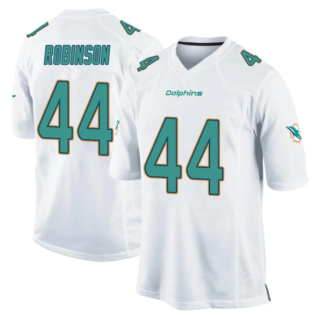 Cooneas M.Dolphins #44 Chop Robinson Player White Home Game Stitched Jerseys