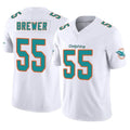 Cooneas M.Dolphins #55 Aaron Brewer Player White Limited Vapor F.U.S.E. Home Game Stitched Jerseys