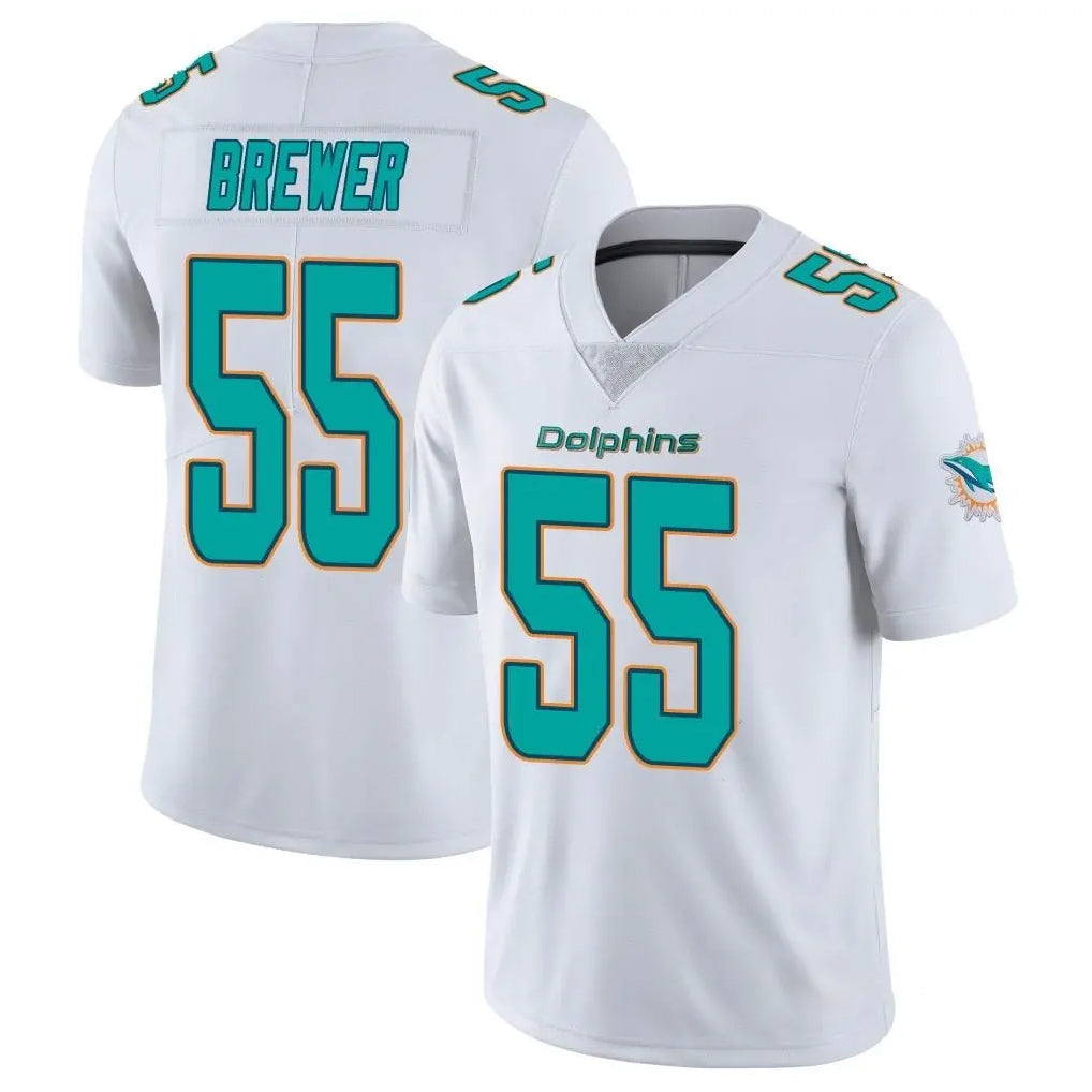Cooneas M.Dolphins #55 Aaron Brewer Player White Limited Vapor Untouchable Home Game Stitched Jerseys