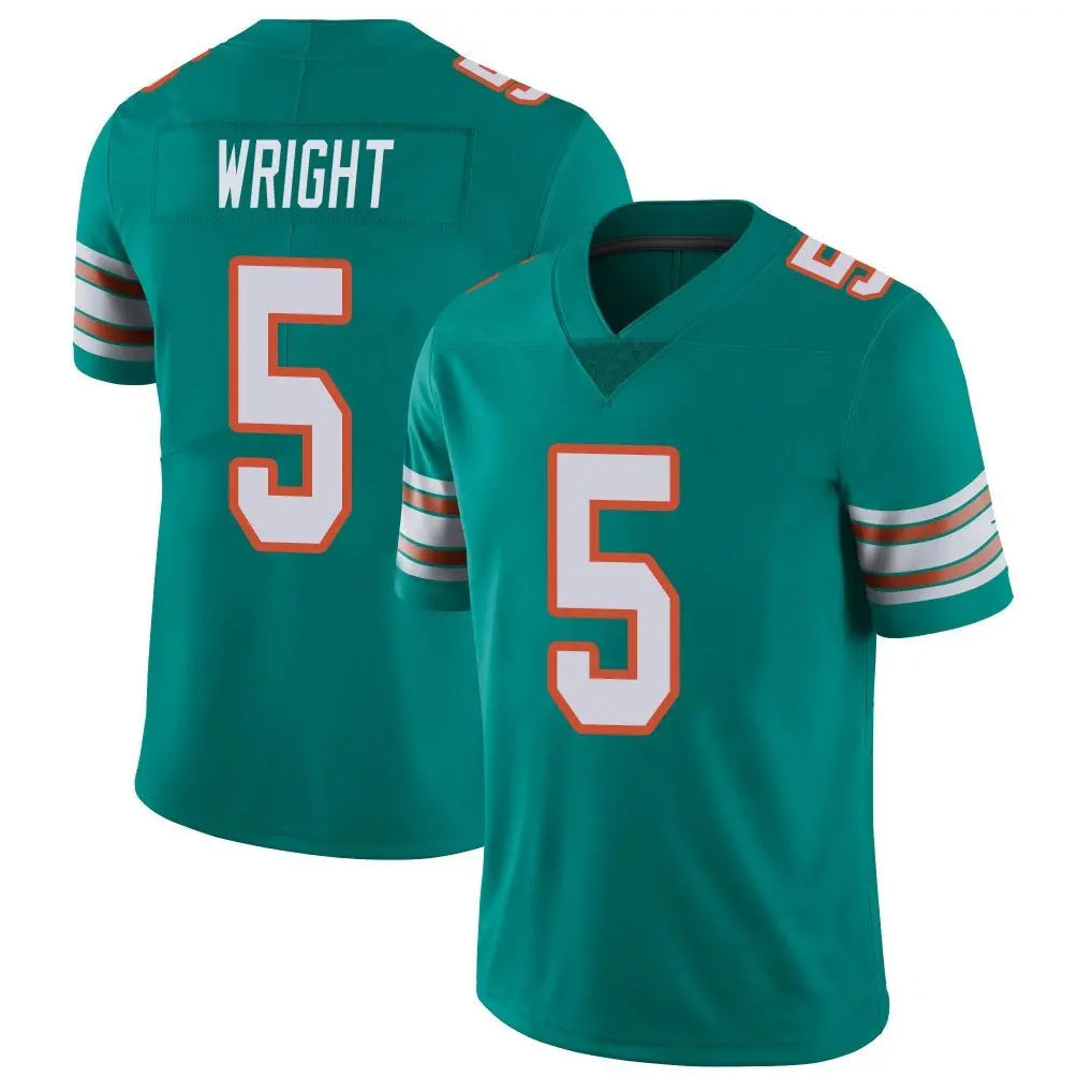 Cooneas M.Dolphins #5 Jaylen Wright Player Aqua Limited Alternate Vapor Untouchable Home Game Stitched Jerseys