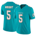 Cooneas M.Dolphins #5 Jaylen Wright Player Aqua Limited Vapor F.U.S.E. Home Game Stitched Jerseys
